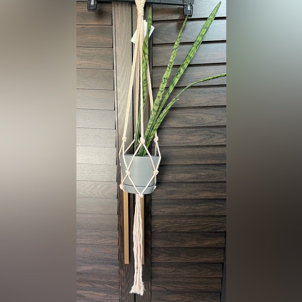 Frabric wall decor/ macrame plant holder